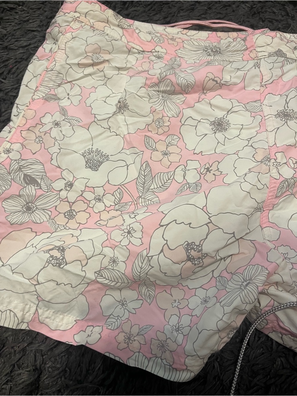 NWT Eddie Bauer Floral Drawstring Women’s Board/Swim Shorts - Pink & White 14 - Picture 4 of 8